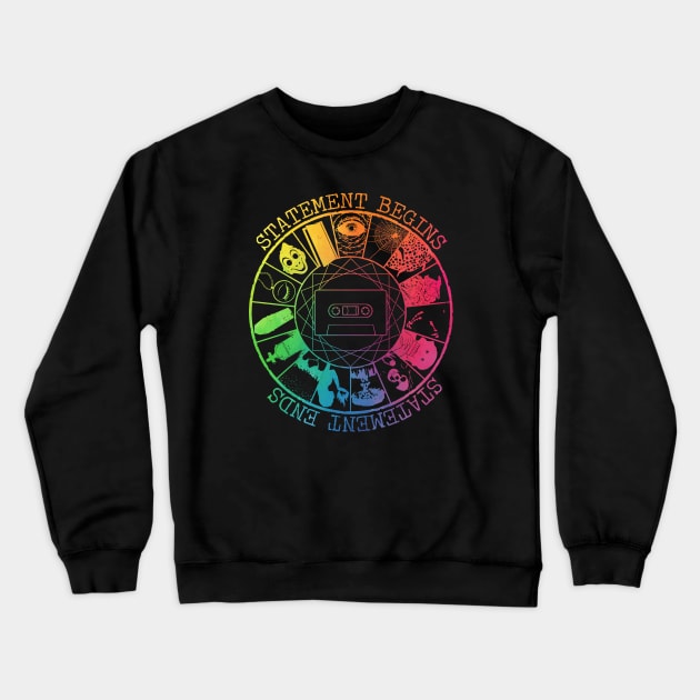 STATEMENT BEGINS OR STATEMENT  ENDS RAINBOW COLOR Crewneck Sweatshirt by mandibasah88